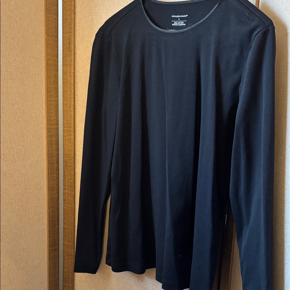 Christopher and Banks Black Long Sleeve Shirt Large